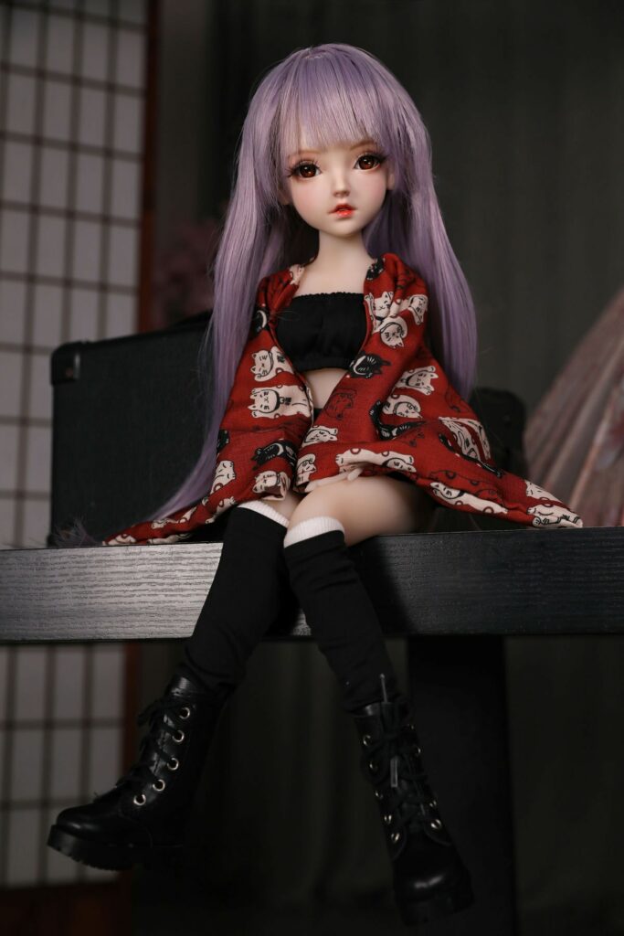 Enid 1ft5 45cm Anime Tiny Sex Doll With BJD Head VSDoll