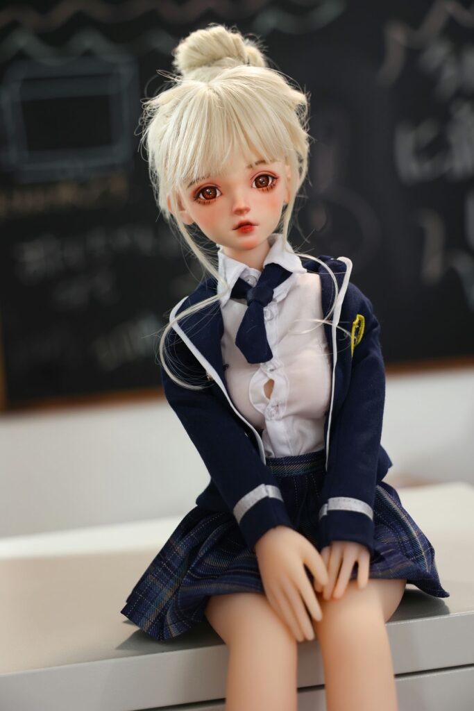 Fifi 1ft7 50cm Blonde Tiny Sex Doll With BJD Head VSDoll