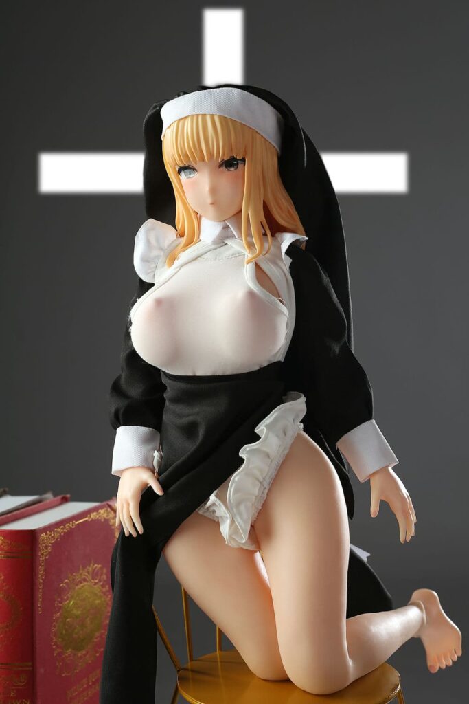 Yumi 2ft1 65cm Nun Silicone Sex Doll With BJD Head VSDoll