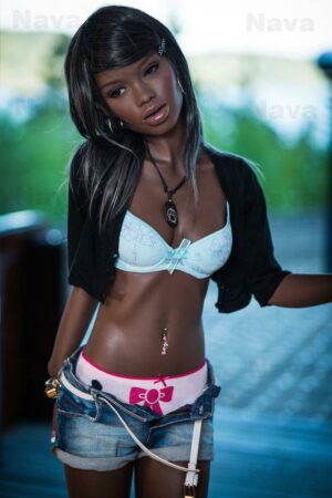 Kiara - Bony Black Skin Lifelike Real Doll with Metal Skeleton