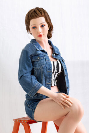 May - Brunette Real TPE секс кукла със силиконова глава