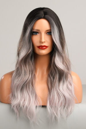 Black to Silver Wavy Wig for Sex Doll