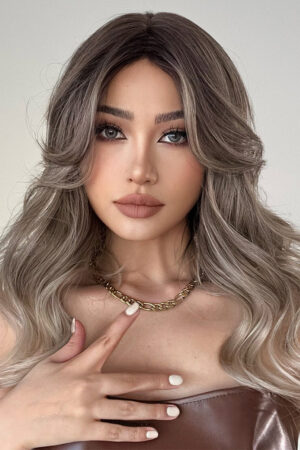 Wavy Ombre Brown to Blonde Wig para Sex Doll