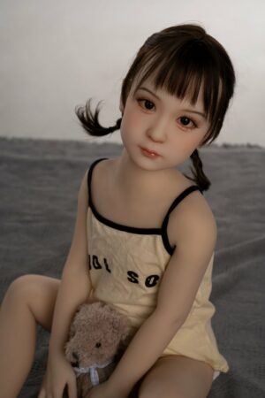 Carole de luxe - Mini poupée sexuelle mignonne à poitrine plate - Stock US