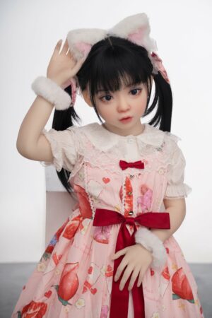 Mikoto - Roztomilá panenka s plochým hrudníkem Mini Sex Doll