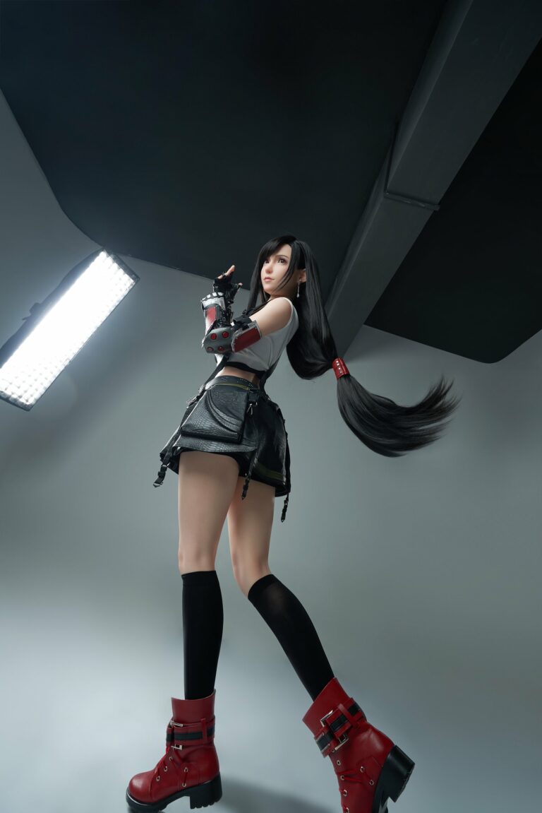 Tifa – Muñeca sexual de anime de pelo negro con cabeza de silicona ...