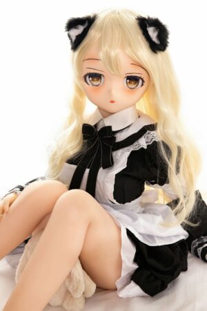Ikumi - Blond anime sexuálna bábika s PVC hlavou