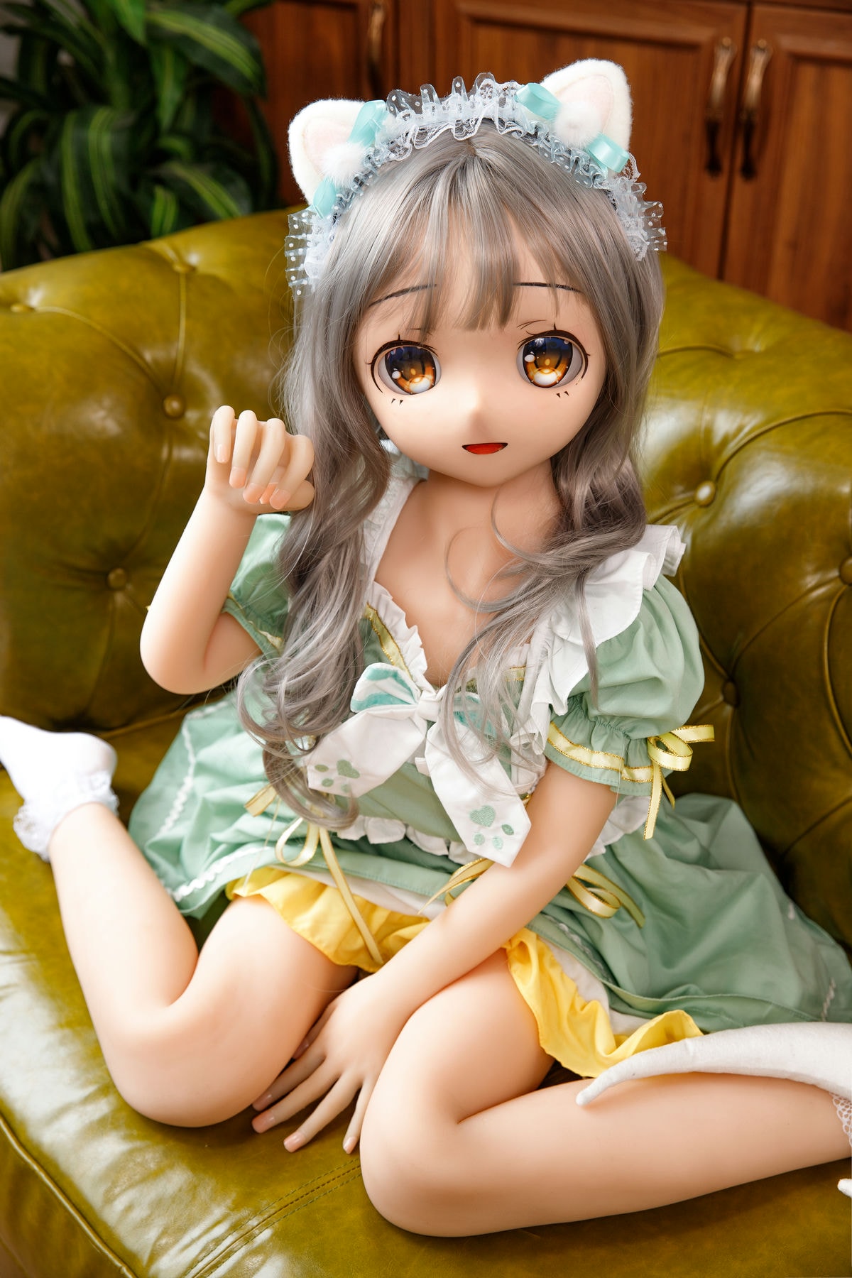 Akina - Mini anime sexuální panenka s PVC hlavou