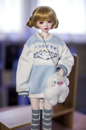 Hilary - 1ft7(50cm) Blonde Tiny Sex Doll with BJD Head