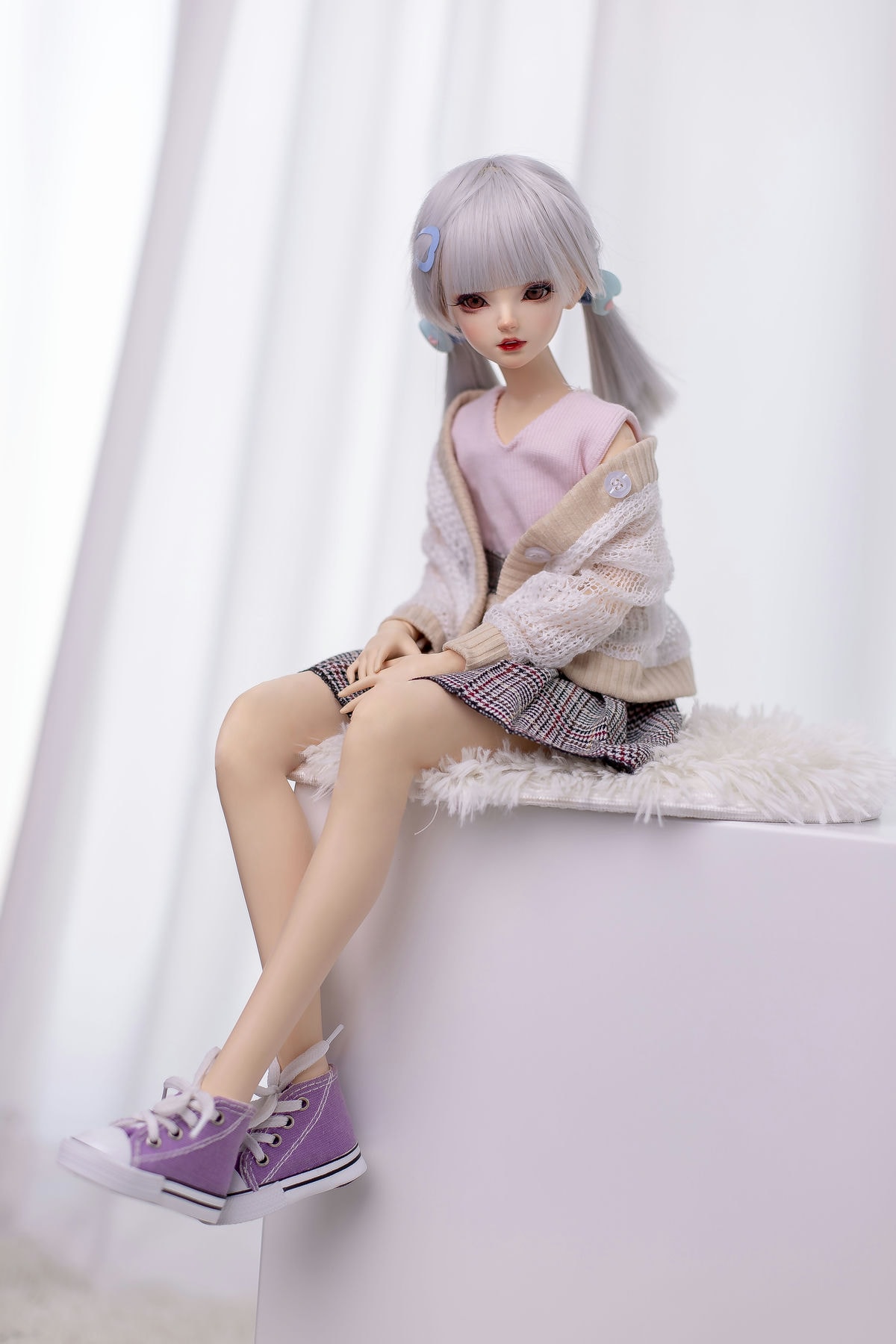 Pearl – 2ft3(68cm) Cute Tiny Sex Doll With BJD Head