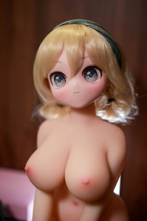 Katlyn - Mini boneca sexual loira fofa de 2 pés10 (88 cm) com cabeça de PVC