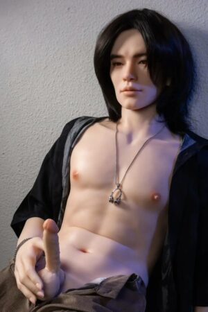 Xander - Real Melancholic Male Sex Doll Full Silicone with Flowing Hair 5ft11/177cm