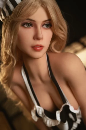 Melisa -  Blonde Sex Doll with Sexy Maid Set Cos