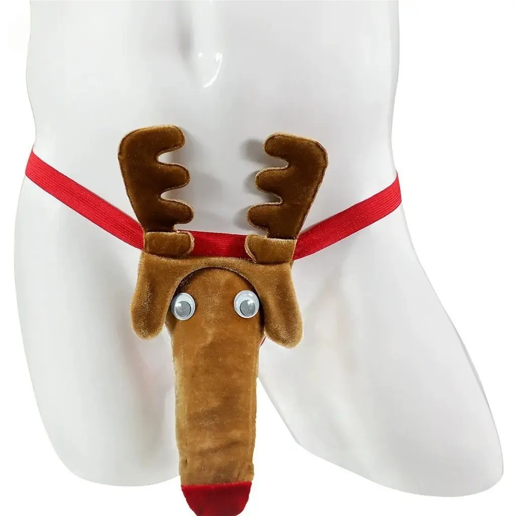 Christmas Men's Reindeer Thong Sexy Thong (3)