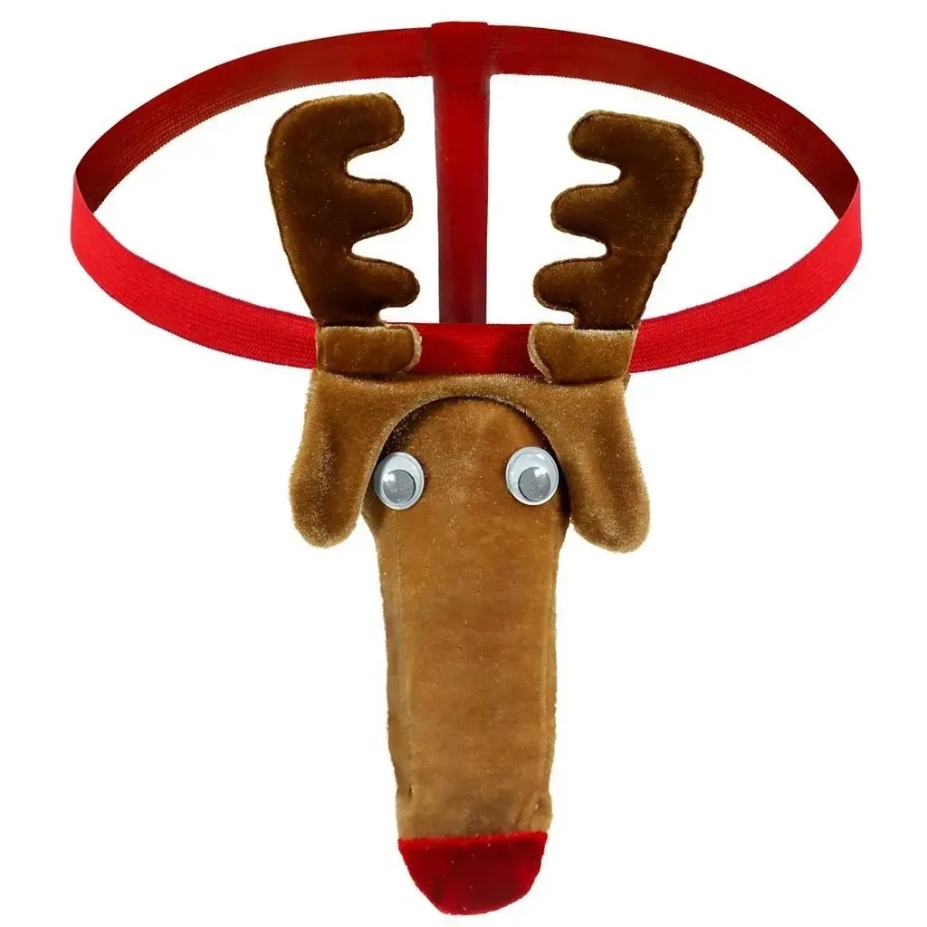 Christmas Men's Reindeer Thong Sexy Thong (4)