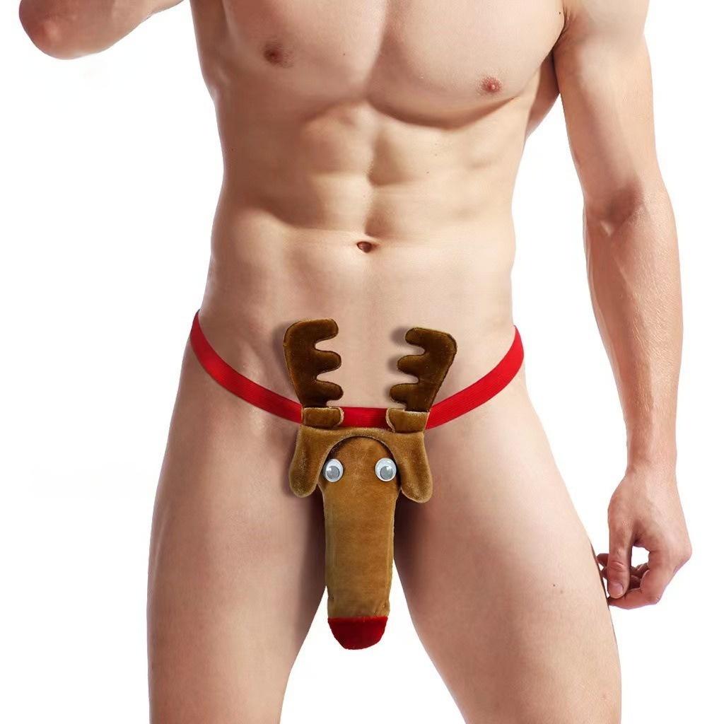 Christmas Men's Reindeer Thong Sexy Thong (6)