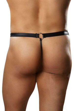Men's Sexy Patent Leather Underwear Low-rise Lingerie