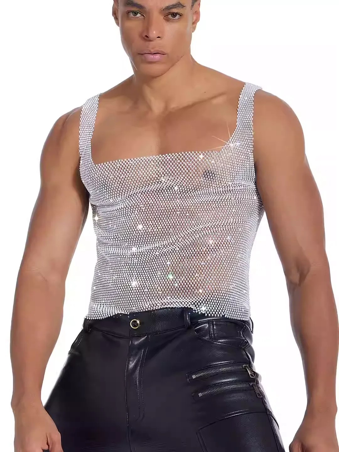 Sexy Sparkling Diamond Casualvest (2)