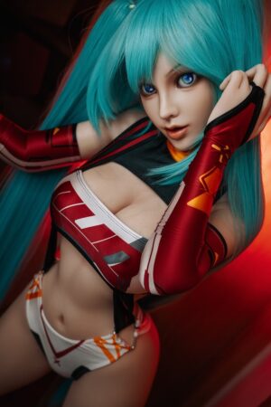 Hatsune Miku - Anime Big Boobs Sex Doll with Silicone Head