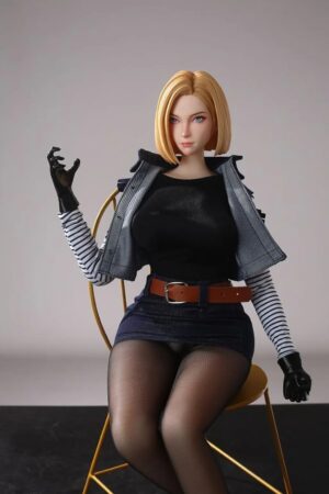 Android 18 - 2ft1(65cm) Dragon Ball Japanese Silicone Sex Doll  with BJD Head