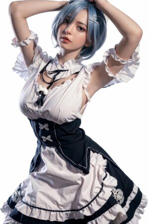 Rem - Cosplay Anime Sex Doll with Short Hair